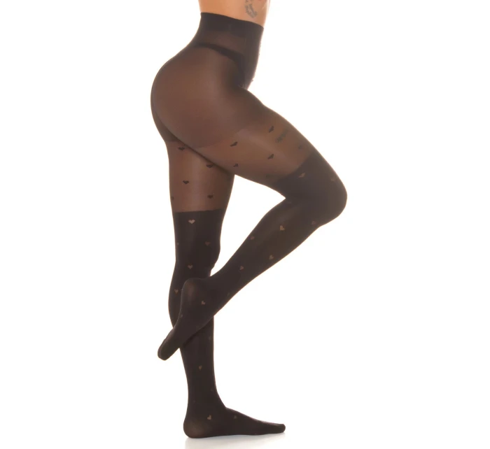 Dámske sexy pančuchy "Hearts" SH6718 čierne - In-StyleFashion Dámske sexy pančuchy "Hearts" SH6718 čierne - In-StyleFashion