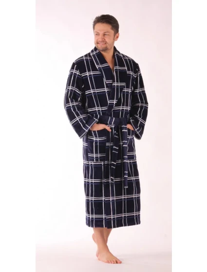 ACTION - Pánsky župan 21125900 tm. modrá s kočíkom - Vestis ACTION - Pánsky župan 21125900 tm. modrá s kočíkom - Vestis