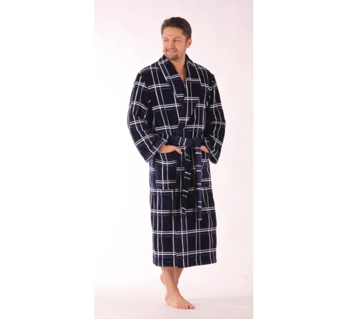 ACTION - Pánsky župan 21125900 tm. modrá s kočíkom - Vestis ACTION - Pánsky župan 21125900 tm. modrá s kočíkom - Vestis