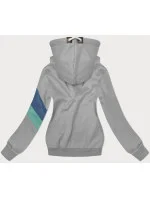 Šedá dámska mikina s kapucňou (2301)