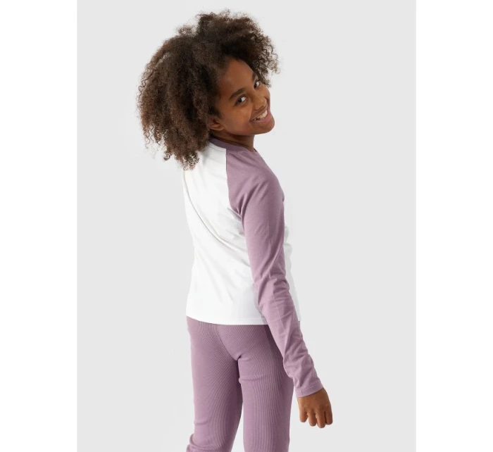 Dievčenské nohavice Regular Plain Sleeve Long Sleeve 4F Junior 4FJWAW24TLONF291-51S Dievčenské nohavice Regular Plain Sleeve Long Sleeve 4F Junior 4FJWAW24TLONF291-51S