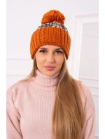 Dámska čiapka Ellen s brmbolcom K325 červená