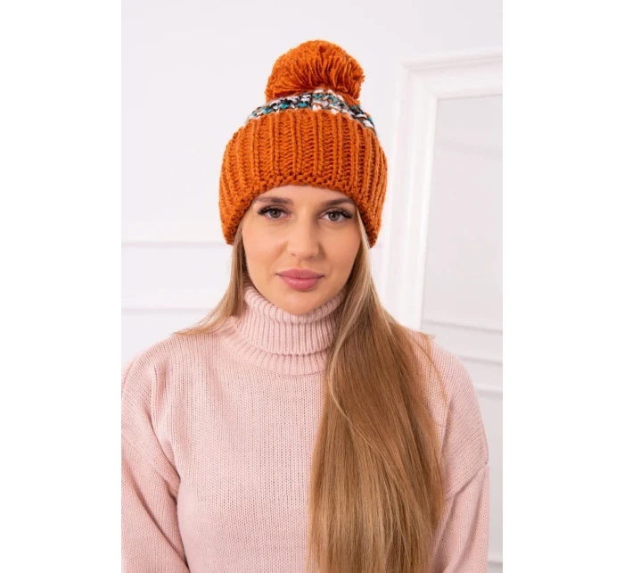 Dámska čiapka Ellen s brmbolcom K325 červená