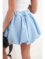Dámska viskózna sukňa bomber s elastickým pásom modrá