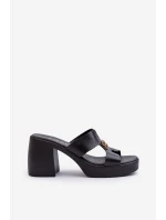 Zazoo 40419 Skórzane Klapki Damskie Z Wycięciami I Ozdobą Czarne Zazoo 40419 Skórzane Klapki Damskie Z Wycięciami I Ozdobą Czarne