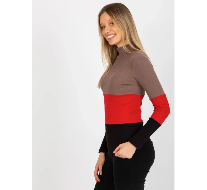 Dámska blúzka RV BZ 8465 1.93P hnedá - FPrice Dámska blúzka RV BZ 8465 1.93P hnedá - FPrice