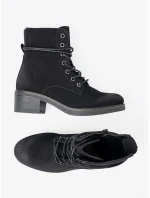 Originální černé kotníčkové boty dámské Obcas Originální černé kotníčkové boty dámské Obcas