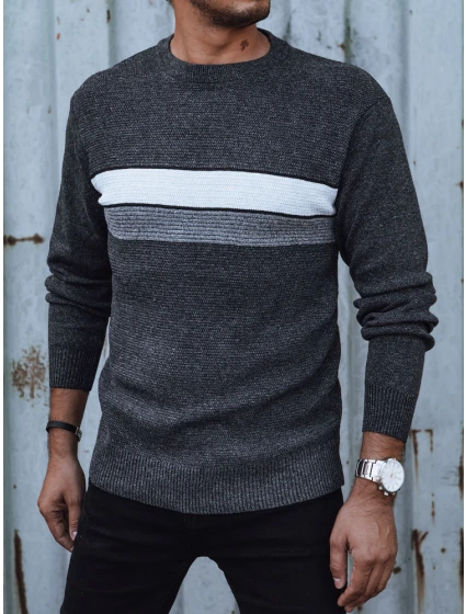 Pánsky tmavosivý sveter FashionStreet WX2210