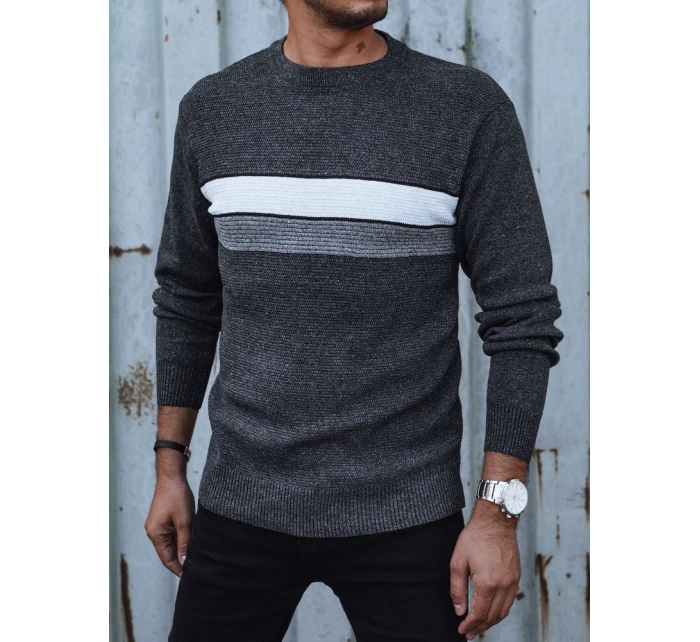 Pánsky tmavosivý sveter FashionStreet WX2210