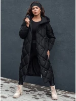 Dámska prešívaná zimná bunda s kapucňou FEMACOAT black FashionStreet TY4593 Dámska prešívaná zimná bunda s kapucňou FEMACOAT black FashionStreet TY4593