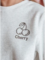 Dámska nadrozmerná mikina s výšivkou CHERSOFT sivá FashionStreet BY1402