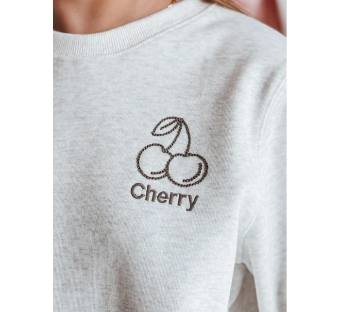 Dámska nadrozmerná mikina s výšivkou CHERSOFT sivá FashionStreet BY1402