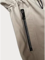 Svetlo béžová tenká bunda s kapucňou S'West (B8236-51)