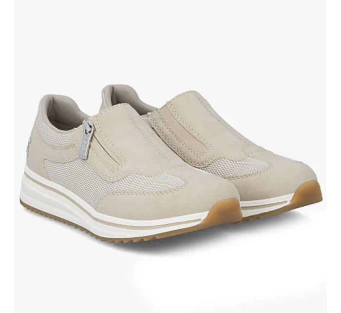 Rieker L5854-62 beige elevated dámske čižmy