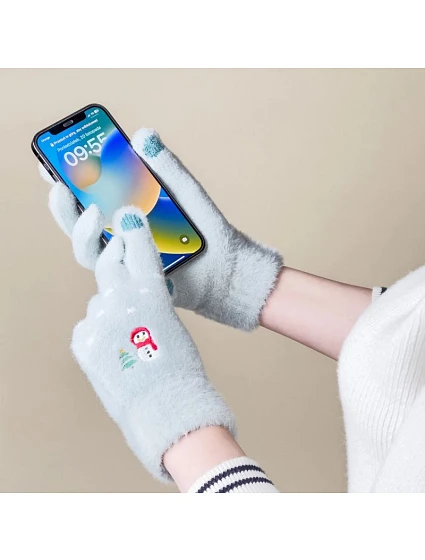 Dámské zimní rukavice na telefon se a vánočním zelené dámské model 22083405 - Hurtel Dámské zimní rukavice na telefon se a vánočním zelené dámské model 22083405 - Hurtel