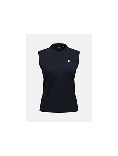 Dámske tričko PEAK PERFORMANCE W Mountainbreath Sleveless Polo, čierna farba