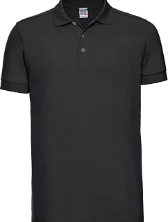 Russell Athletic 566M Pánske elastické polo tričko z piké 10.566M čierne