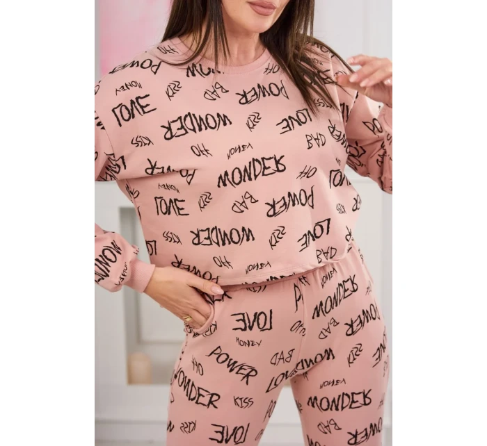 model 18746290 set tmavě pudrově růžový - K-Fashion model 18746290 set tmavě pudrově růžový - K-Fashion