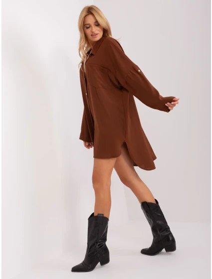 Šaty DHJ SK 13938.02P hnedá