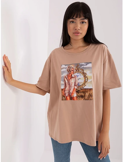 T shirt LK TS  ciemny bezowy model 19762901 - FPrice