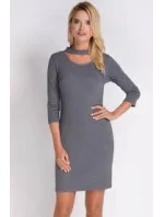 Dámske šaty SU-1133 šedé - Avaro Dámske šaty SU-1133 šedé - Avaro