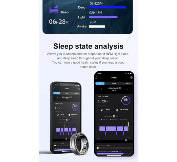 Inteligentný prsteň RUBICON R6 Gold/Silver SIZE-10(US) SMARUB325