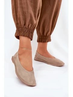 Semišové Dámské Baletky Big Star model 21690762 Béžové - Big Star Shoes