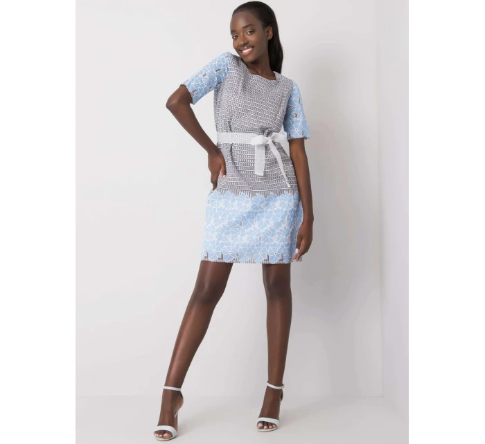 Šaty LK SK světle modrá model 17462075 - FPrice Šaty LK SK světle modrá model 17462075 - FPrice