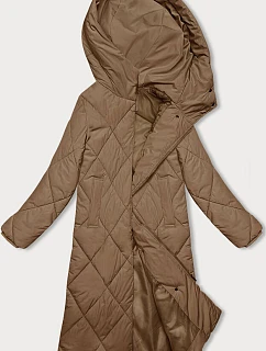 Dlhá zimná bunda s kapucňou J.Style tmavo béžová (5M3173-84)