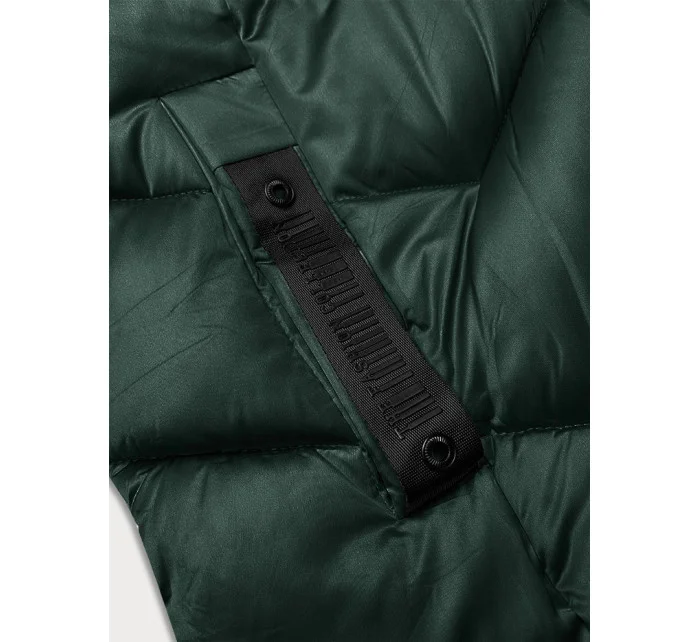 Zimowa pikowana kurtka damska ciemny zielony model 21248151 - S'WEST
