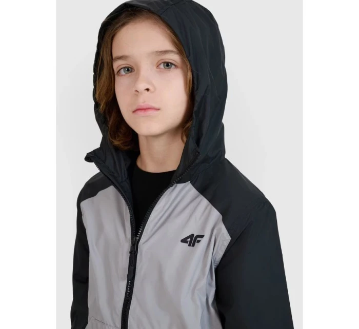 Chlapčenská prechodná bunda 4F 4FJWSS25TJACM185-25S Chlapčenská prechodná bunda 4F 4FJWSS25TJACM185-25S