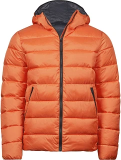 Tee Jays TJ 9646 Ľahká pánska prešívaná bunda s kapucňou 18.9646 dusty orange