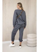 Súprava tepláky + nohavice butter fabric graphite Súprava tepláky + nohavice butter fabric graphite