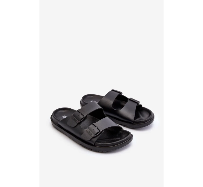 Lekkie Klapki Męskie Z Klamrami Big Star NN174597 Czarne