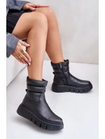 Dámské Kožené Boty na Zip S  Černé model 21673708 - Zazoo