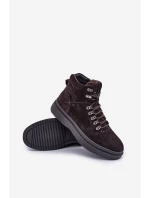 Semišové pánské zateplené kotníkové boty Big Star model 21675404 hnědé - Big Star Shoes