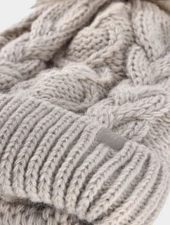 Dziewczęca Zimowa Czapka 4F 4FJWAW24ACAPF421-83S Beżowa