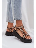 Zdobené Sandály Na Platformě Leopardí Hnědé model 21684515 - Boto