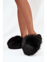 Kožešinové dámské pantofle černé model 21709082 - Boto Kožešinové dámské pantofle černé model 21709082 - Boto