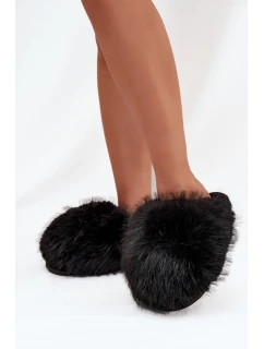 Kožešinové dámské pantofle černé model 21709082 - Boto