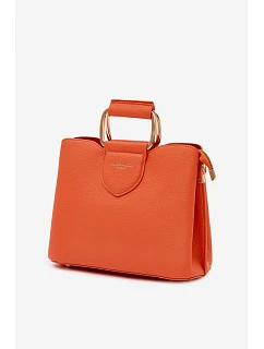 Malá kožená kabelka Aktovka Orange Lorielle