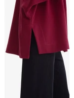 model 21379812 Pletená mikina uvolněného střihu vínová - BeWear