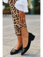 Lodičky na nízkom podpätku z eko semišu S.Barski Black