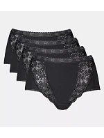Sloggi Chic - Maxi nohavičky 4 ks: ultra mäkké s čipkovanými detailmi Sloggi