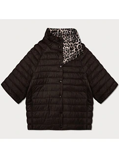 Dámska obojstranná plus size bunda s 3/4 rukávmi Goodlookin chocolate/panther (M6-6308-103)