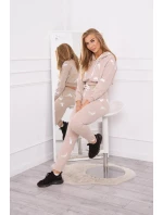 Sada s potlačou pištole béžová