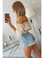 Španielska blúzka béžová