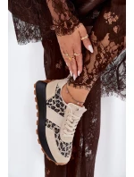 Dámské Sneakersy Na Platformě Panther  Béžové model 21691243 - VINCEZA