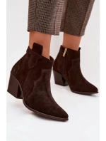 Kožené kožené boty Z model 22035877 - Zazoo Kožené kožené boty Z model 22035877 - Zazoo