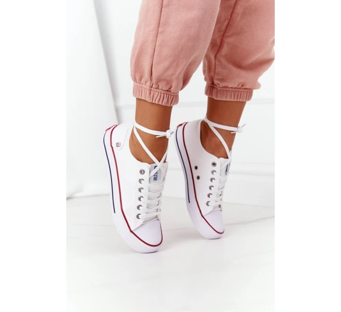 Damskie Trampki Big Star Gumowy Nosek Białe DD274336